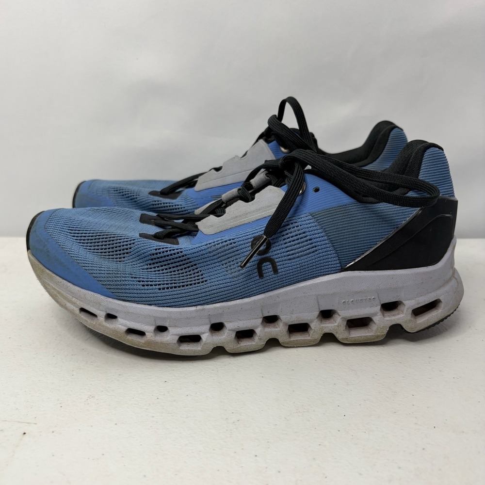 On Cloudstratus Blue Black Running Shoes Womens 6.5 Sneakers Athletic Walking